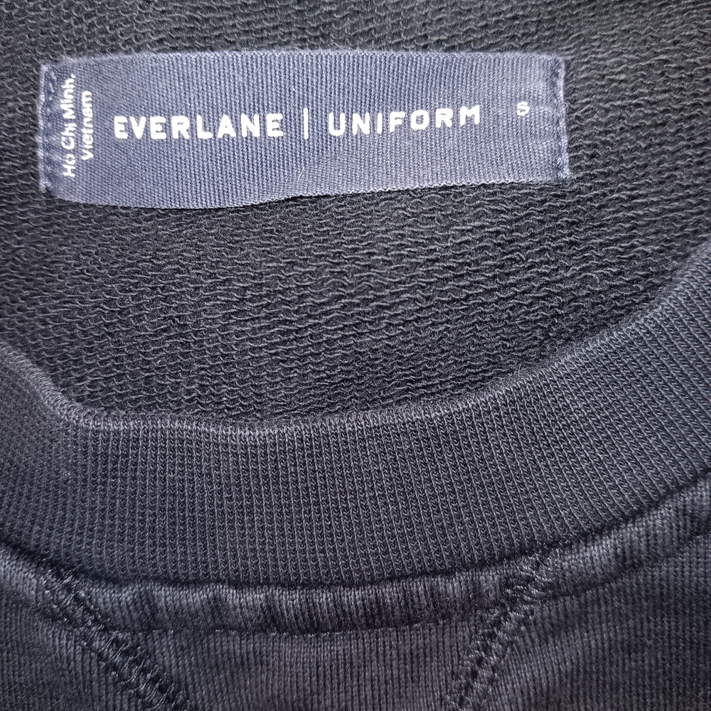 Everlane Black 100% Cotton Crewneck Sweater